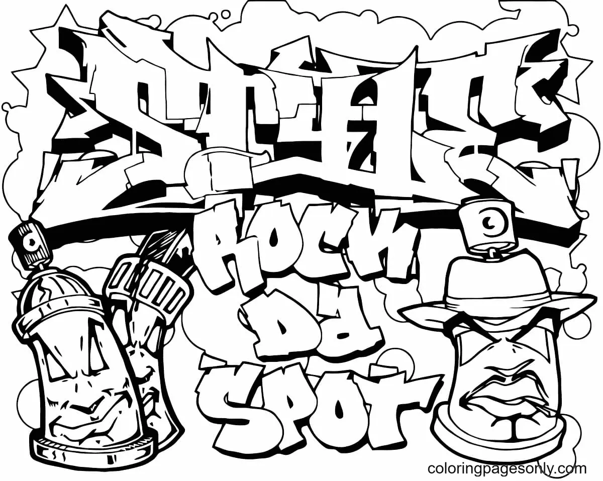 Graffiti Coloring Pages 78