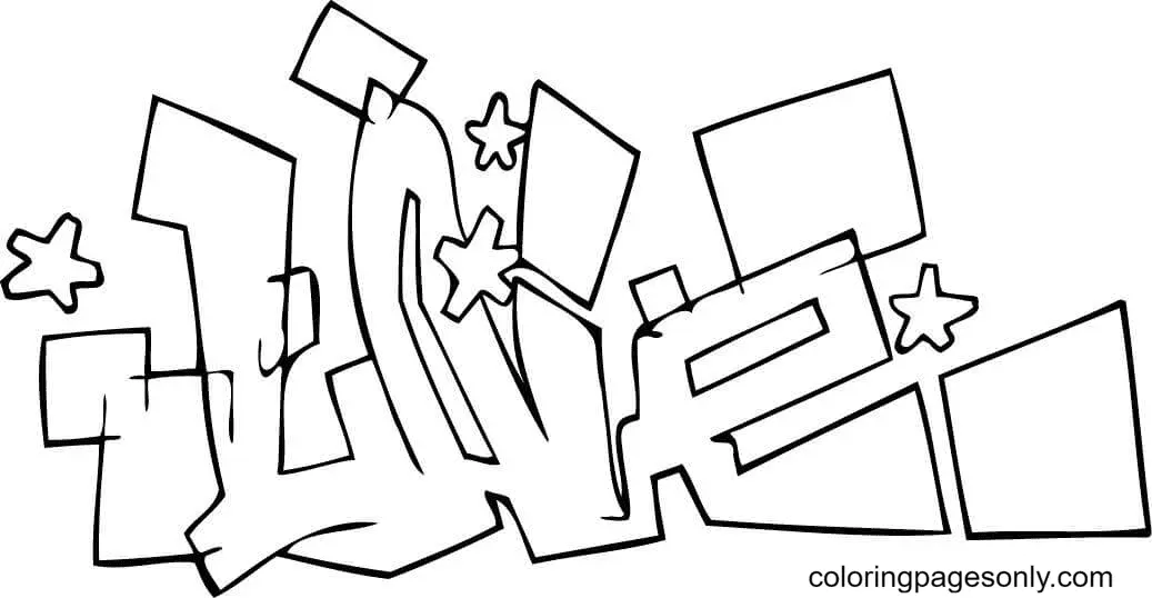Graffiti Coloring Pages 84