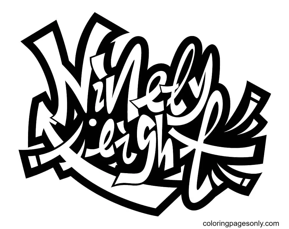 Graffiti Coloring Pages 87