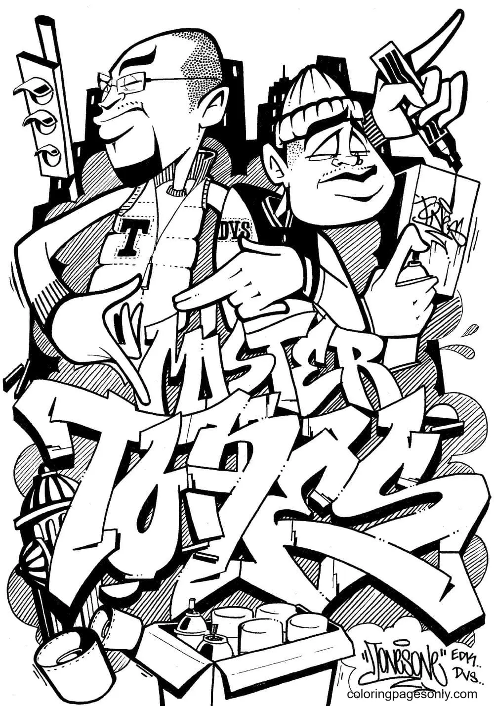 Graffiti Coloring Pages 88