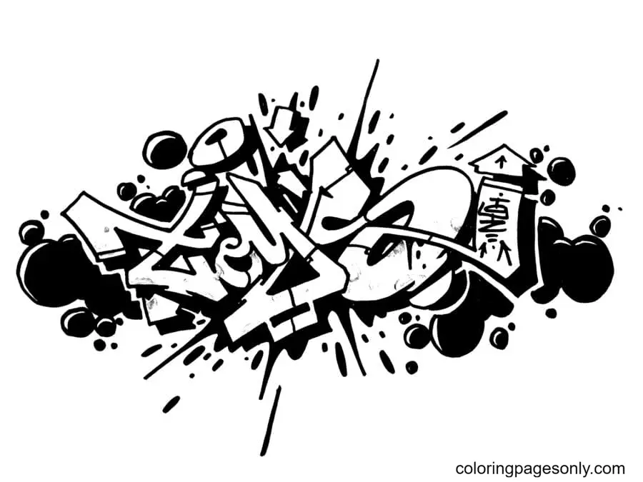 Graffiti Coloring Pages 89