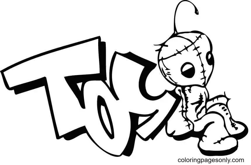 Graffiti Coloring Pages 93