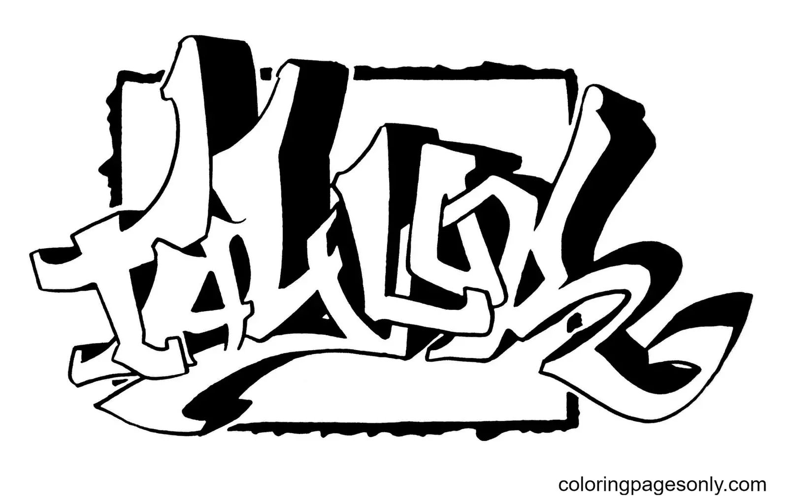 Graffiti Coloring Pages 95