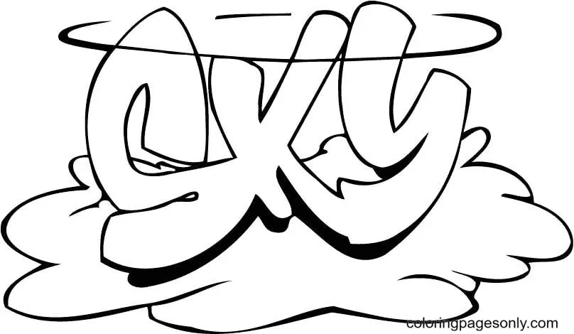Graffiti Coloring Pages 96
