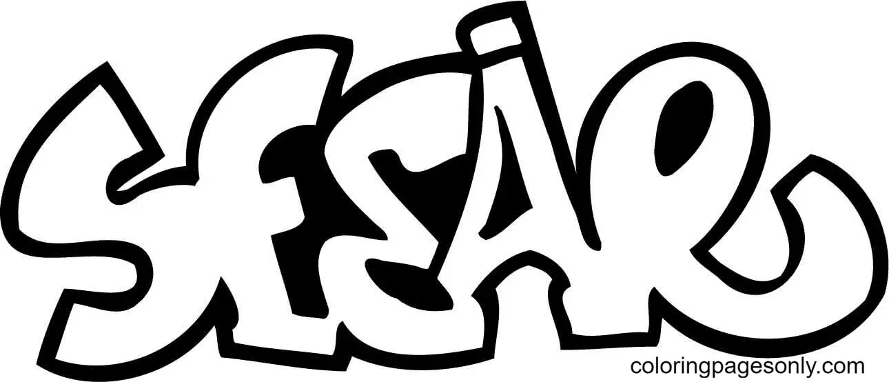 Graffiti Coloring Pages 98