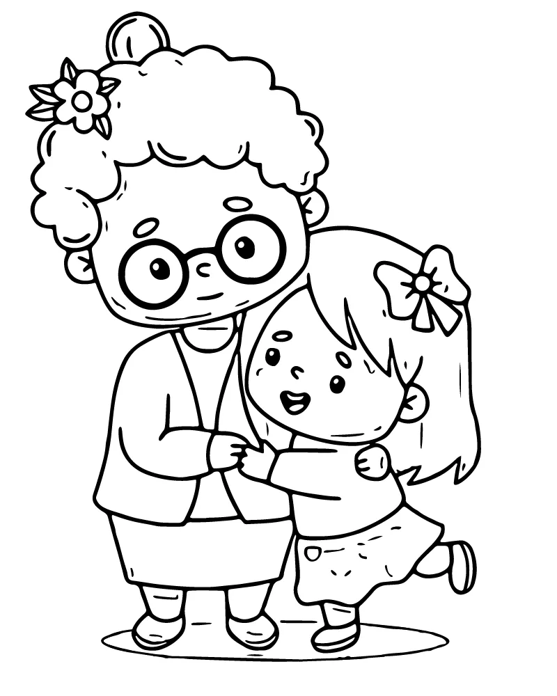 Grandma Coloring Pages