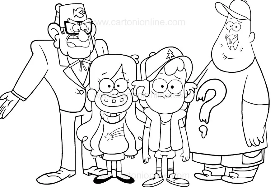 Gravity Falls Coloring Pages 39
