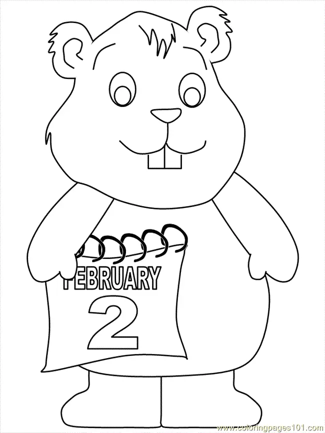 Groundhog Coloring Pages 15