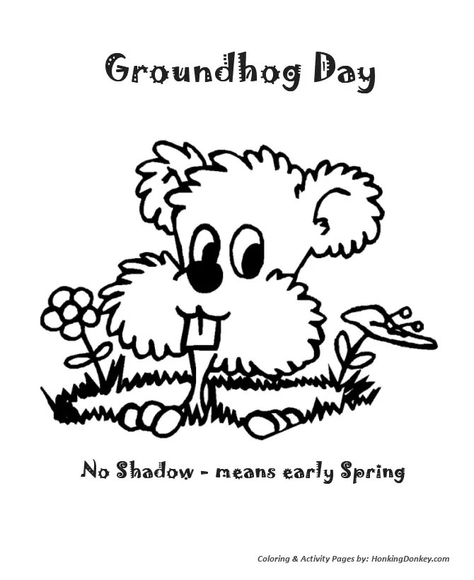 Groundhog Coloring Pages 19