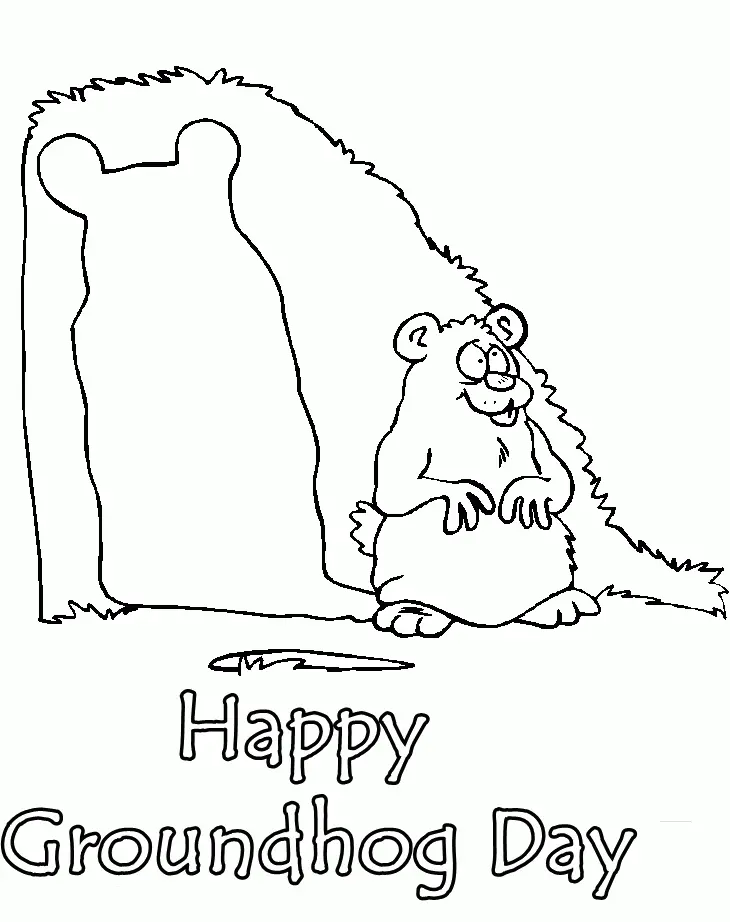 Groundhog Coloring Pages 20