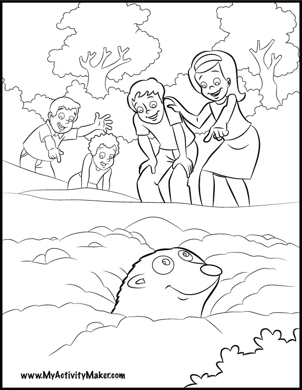 Groundhog Coloring Pages 26