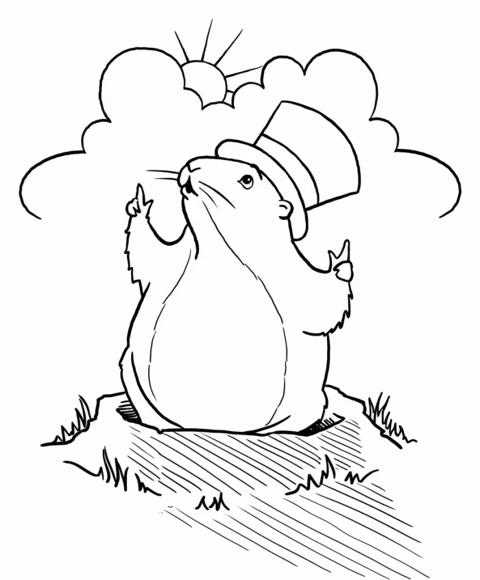 Groundhog Coloring Pages 28