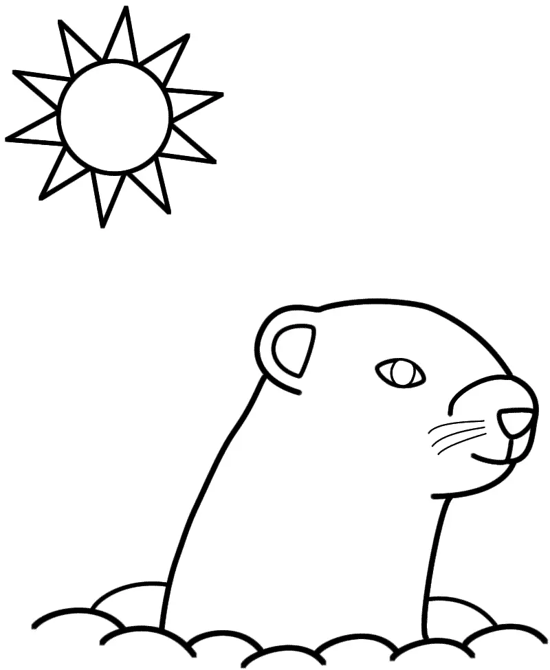 Groundhog Coloring Pages 35