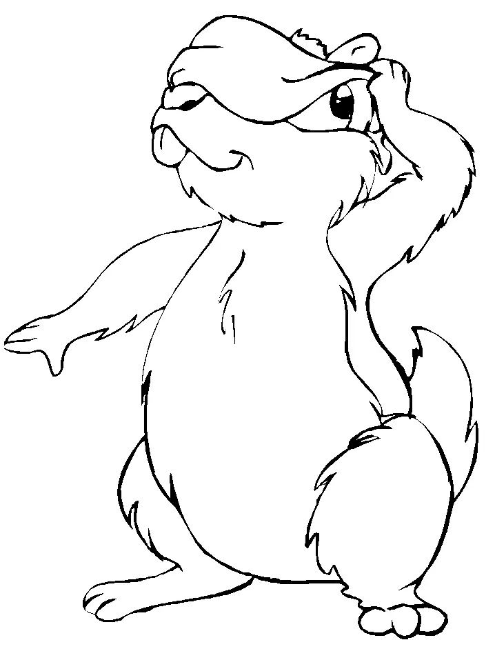Groundhog Coloring Pages 9