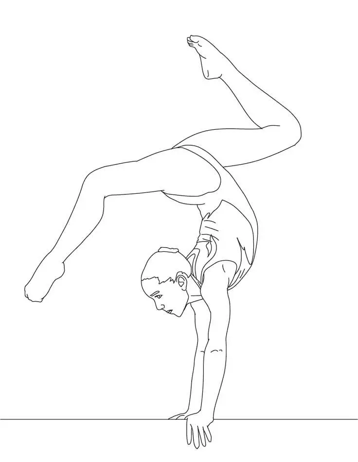 Gimnasia Para Colorear 12