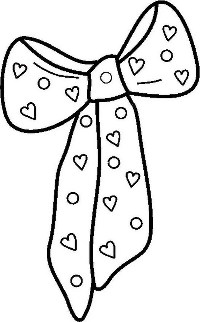 Hair Bow Coloring Pages 19