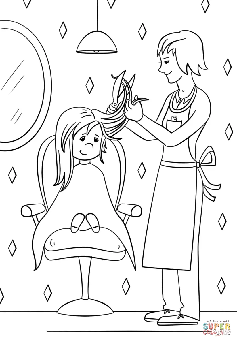 Hair Salon Coloring Pages 4