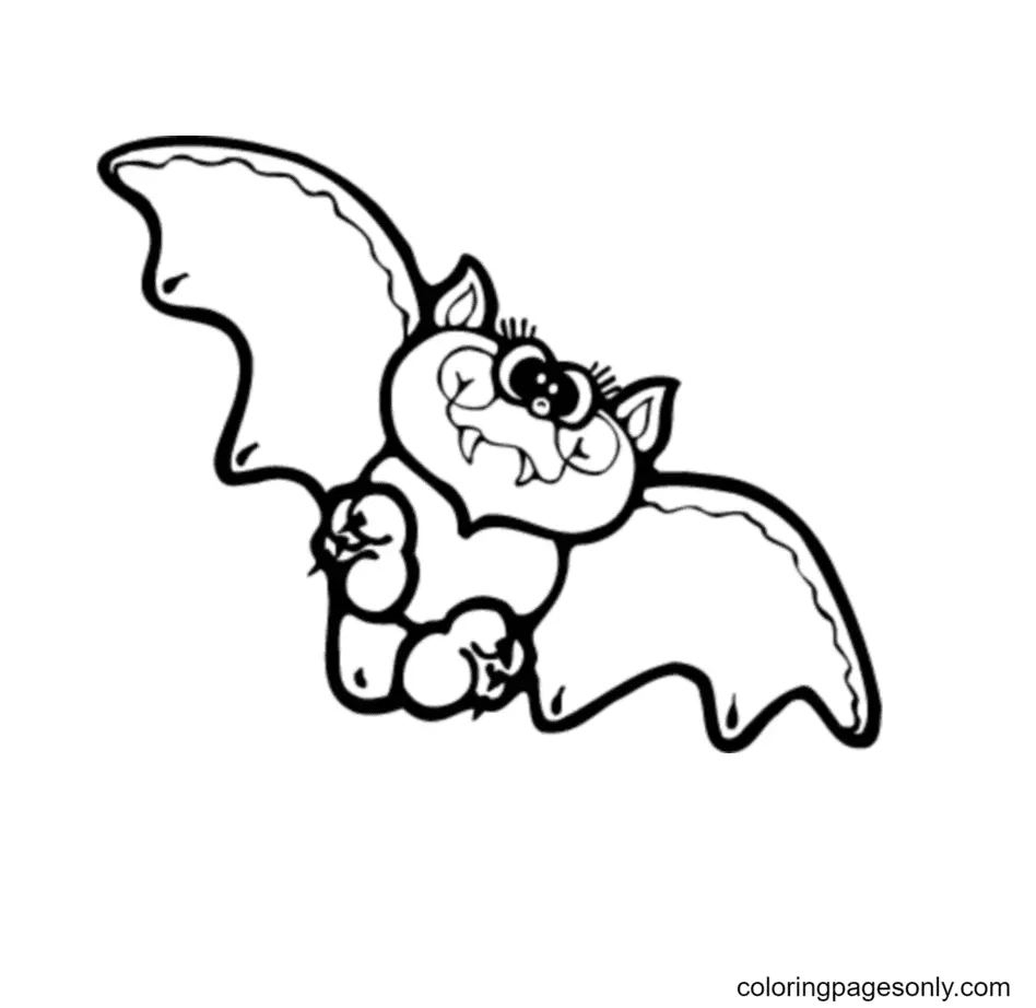 Desenhos de Morcegos de Halloween Para Colorir 35