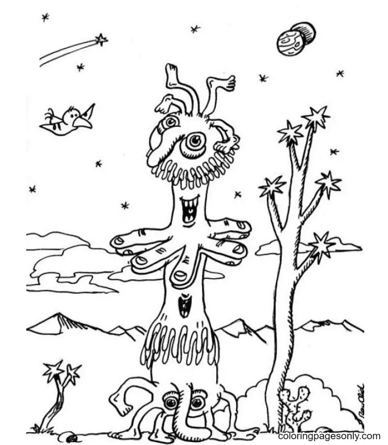 Desenhos de Monstros de Halloween Para Colorir 113