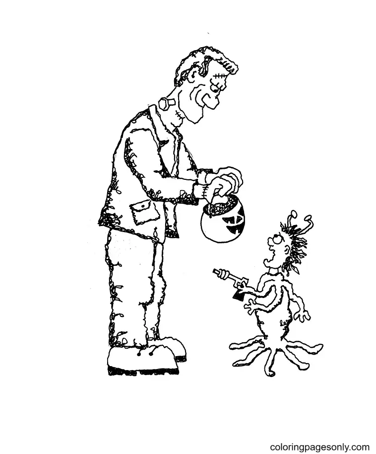 Desenhos de Monstros de Halloween Para Colorir 118