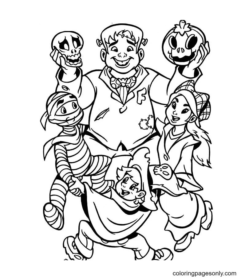Desenhos de Monstros de Halloween Para Colorir 73