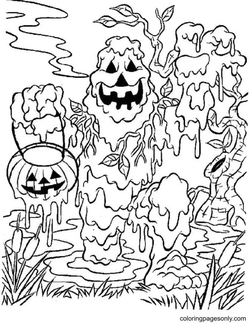 Desenhos de Monstros de Halloween Para Colorir 82
