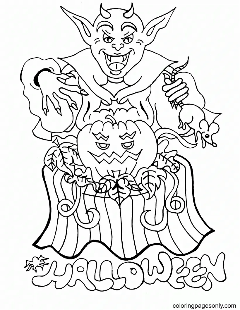Desenhos de Monstros de Halloween Para Colorir 97