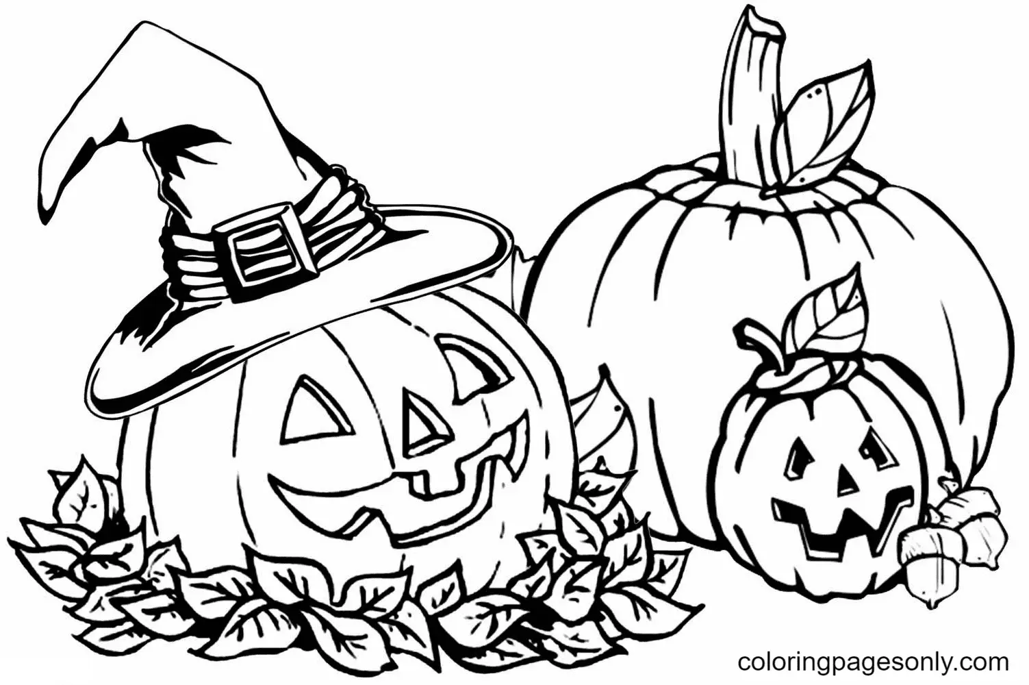 Desenhos de Abobora de Halloween Para Colorir 27