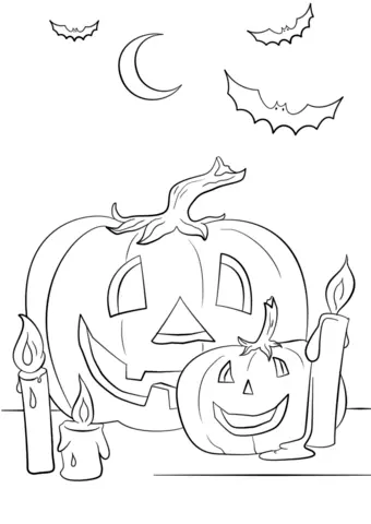 Desenhos de Abobora de Halloween Para Colorir 45