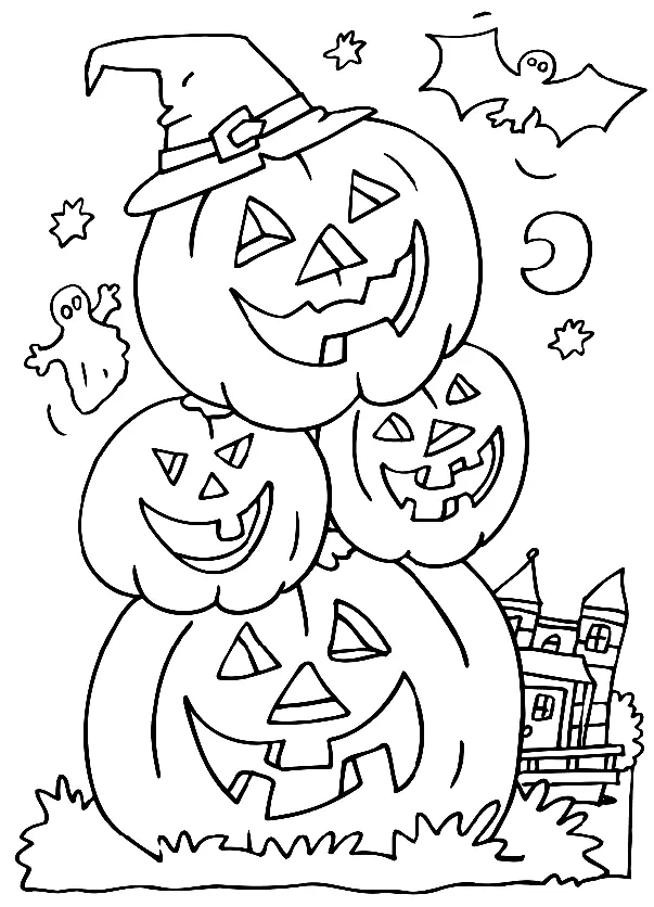 Desenhos de Abobora de Halloween Para Colorir 5