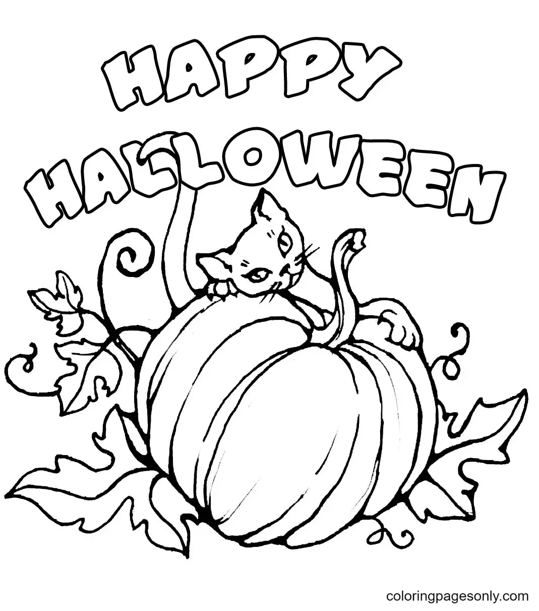 Desenhos de Abobora de Halloween Para Colorir 75