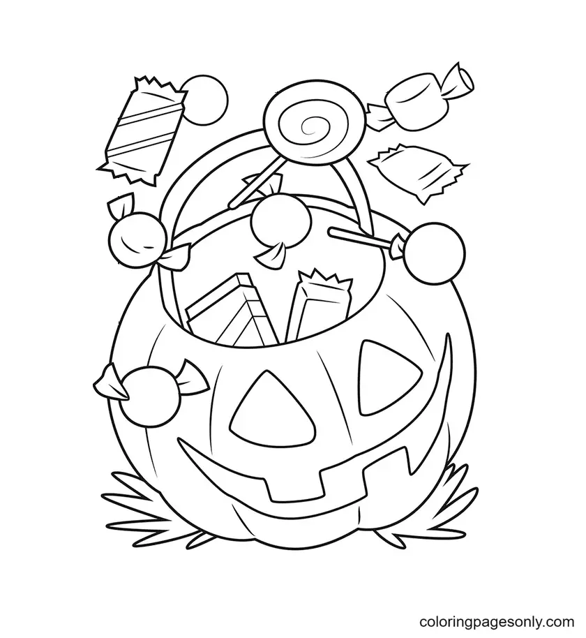 Desenhos de Abobora de Halloween Para Colorir 86