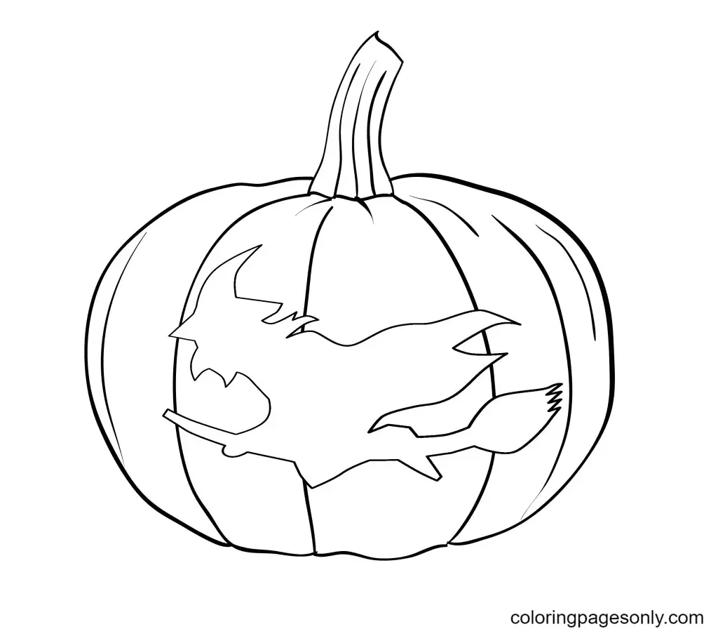 Desenhos de Abobora de Halloween Para Colorir 93