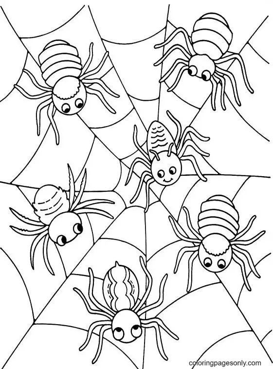 Halloween Spider Coloring Pages 14