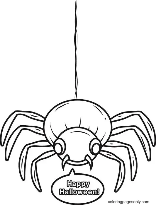 Halloween Spider Coloring Pages 20