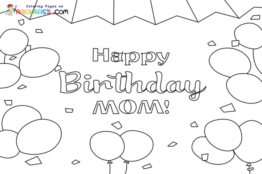 Happy Birthday Mom Coloring Pages 21