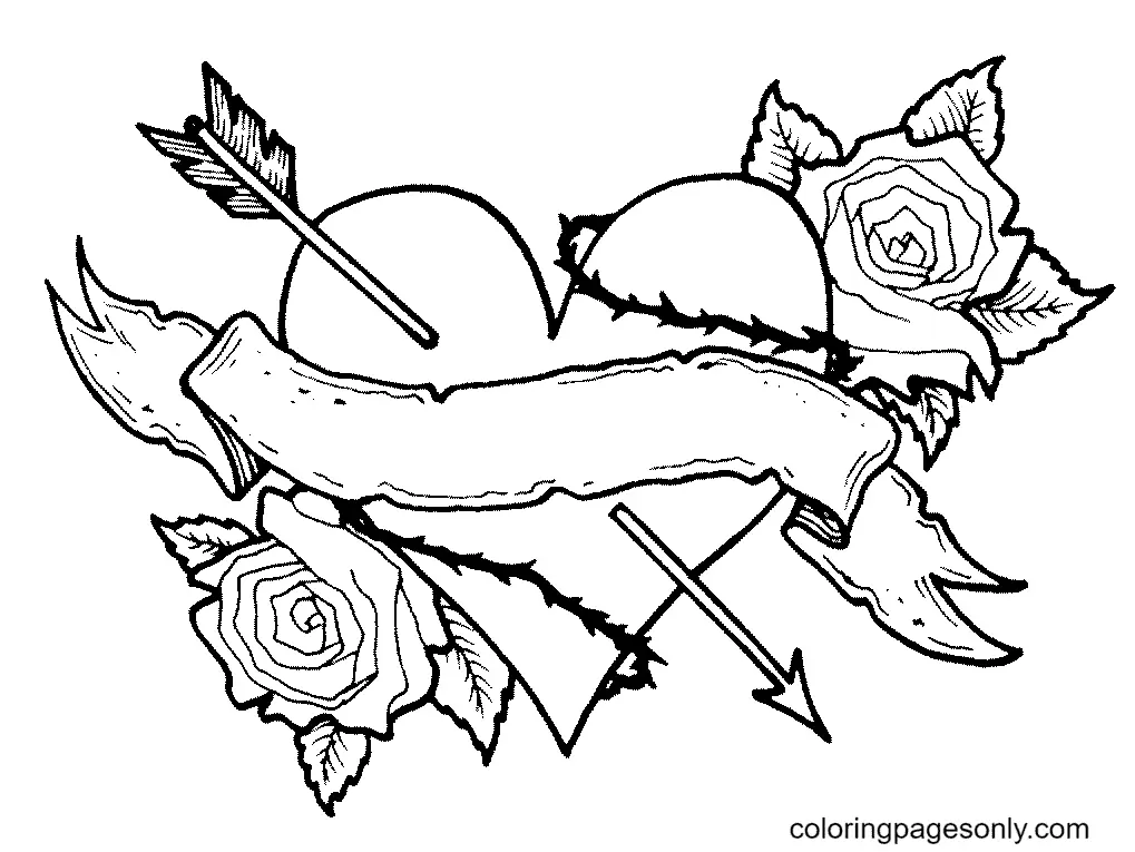 Heart Coloring Pages 25