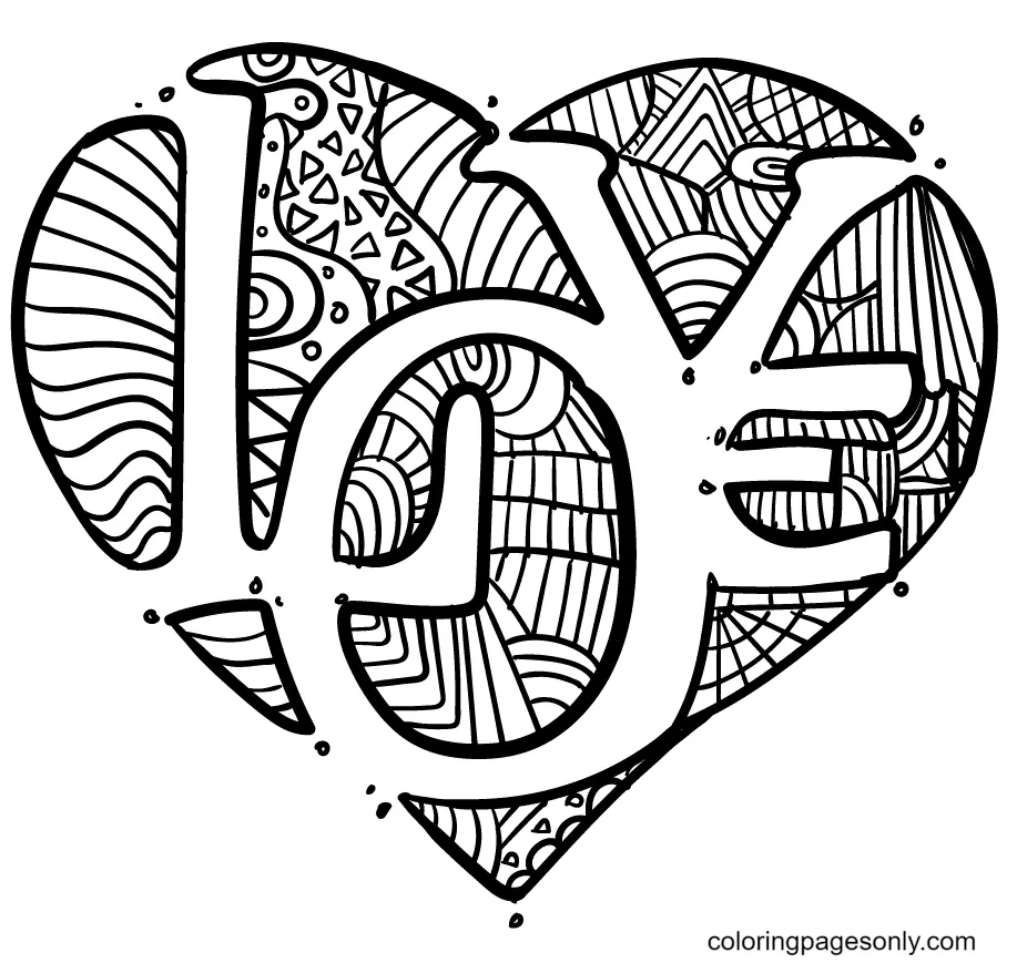 Heart Coloring Pages 48