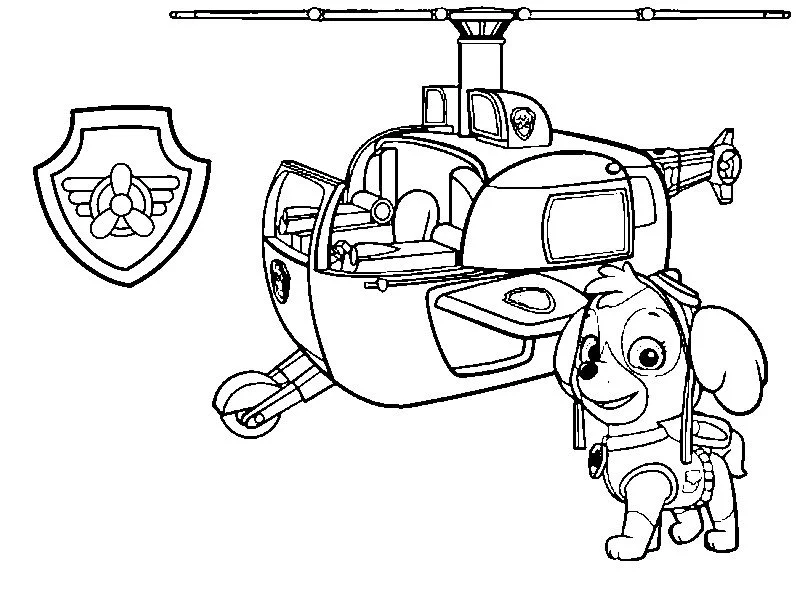 Helicopter Coloring Pages 12
