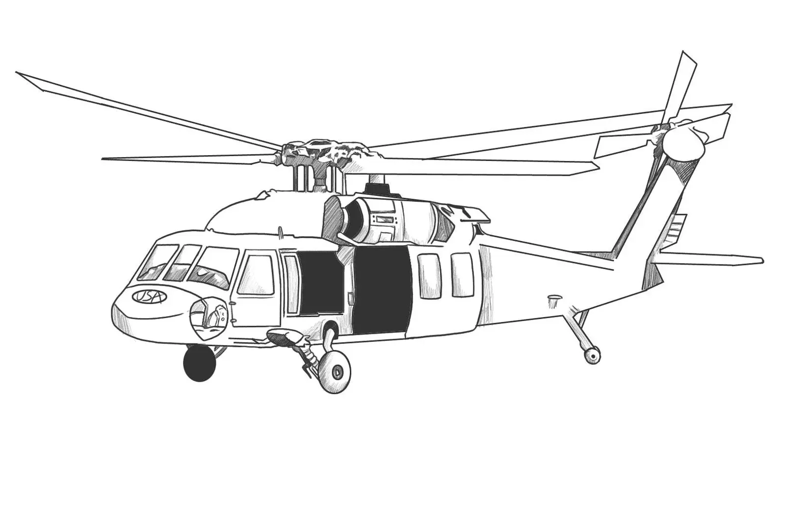 Helicopter Coloring Pages 13