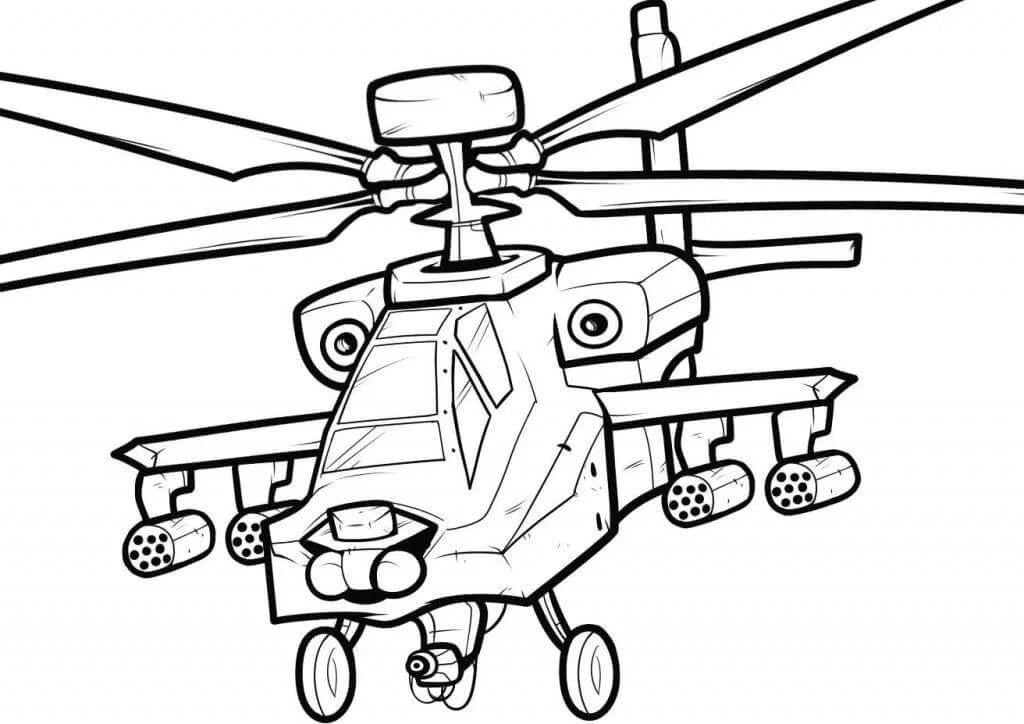 Helicopter Coloring Pages 17