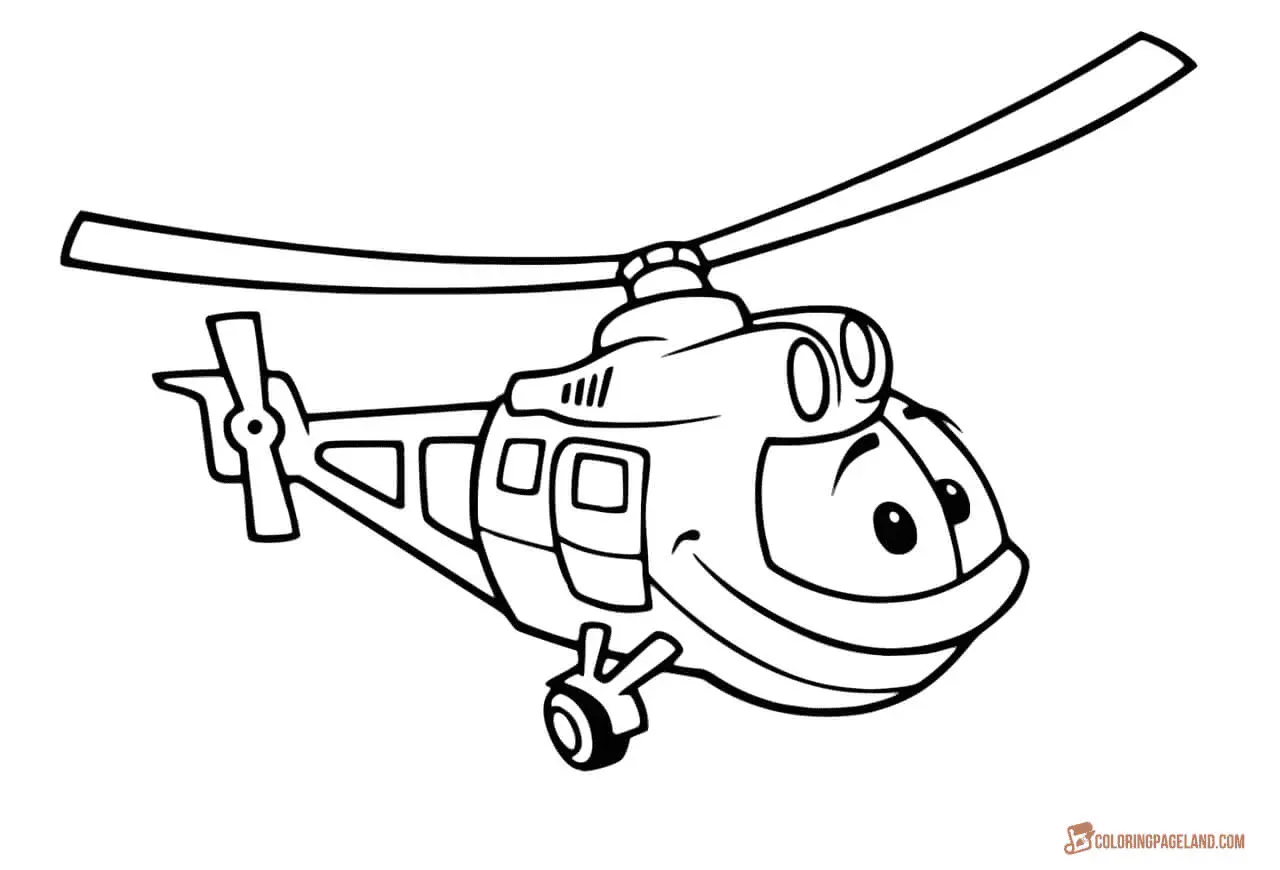 Helicopter Coloring Pages 21
