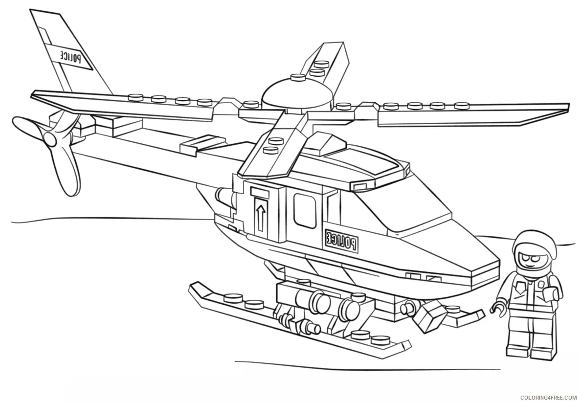 Helicopter Coloring Pages 5