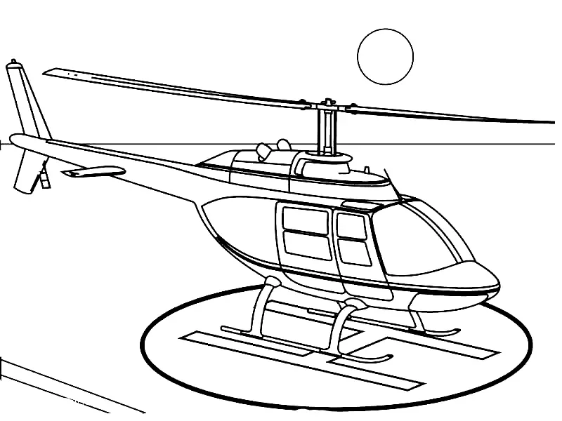 Helicopter Coloring Pages 7