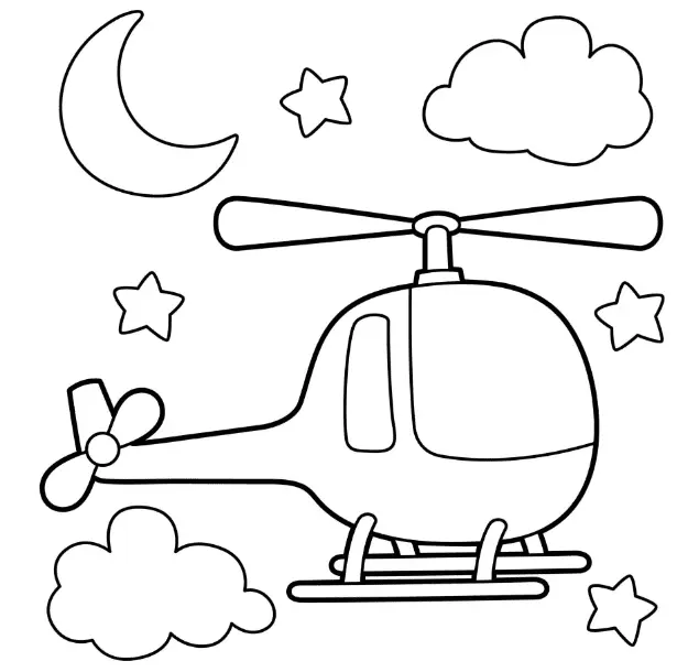 Helicopter Coloring Pages 9