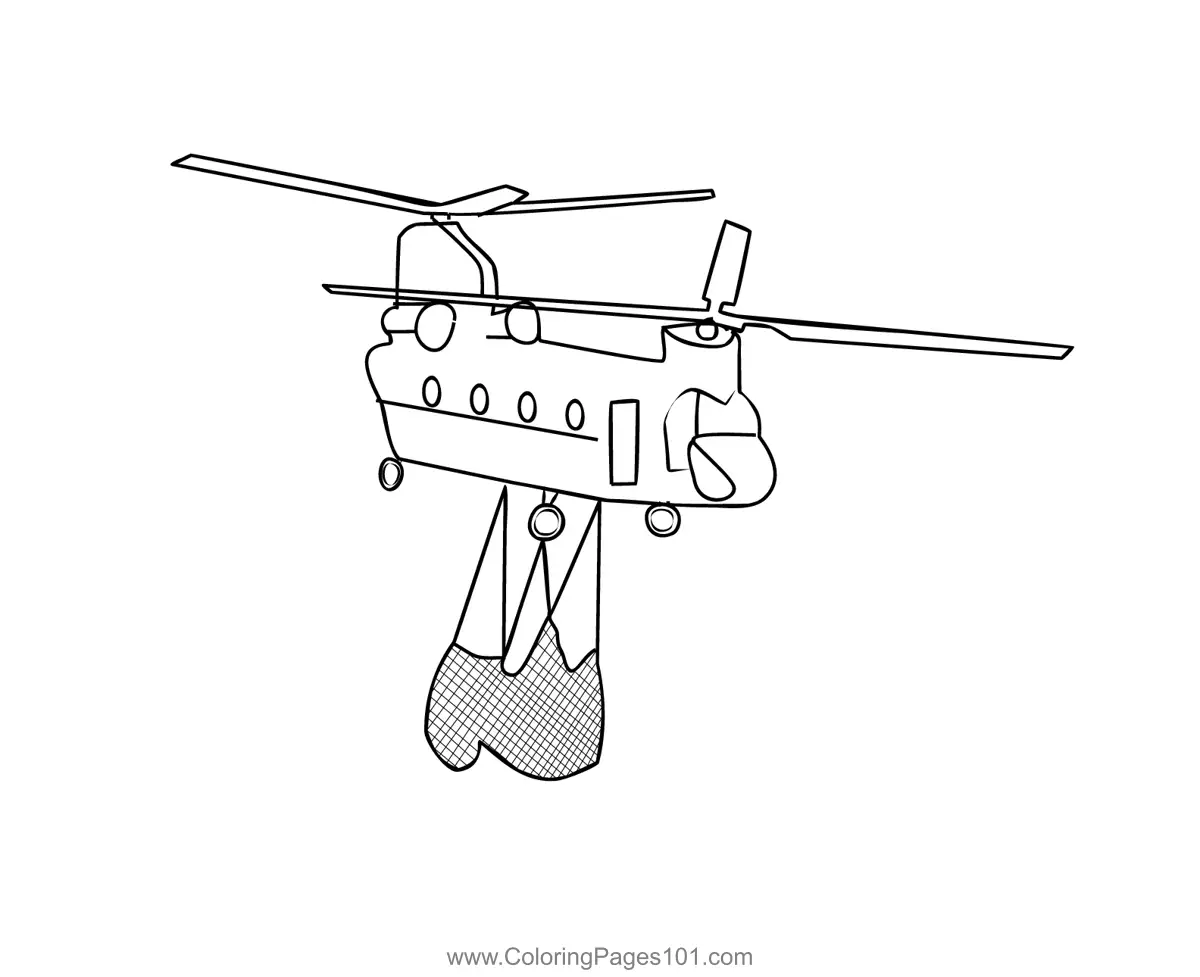 Helicopters Coloring Pages 5