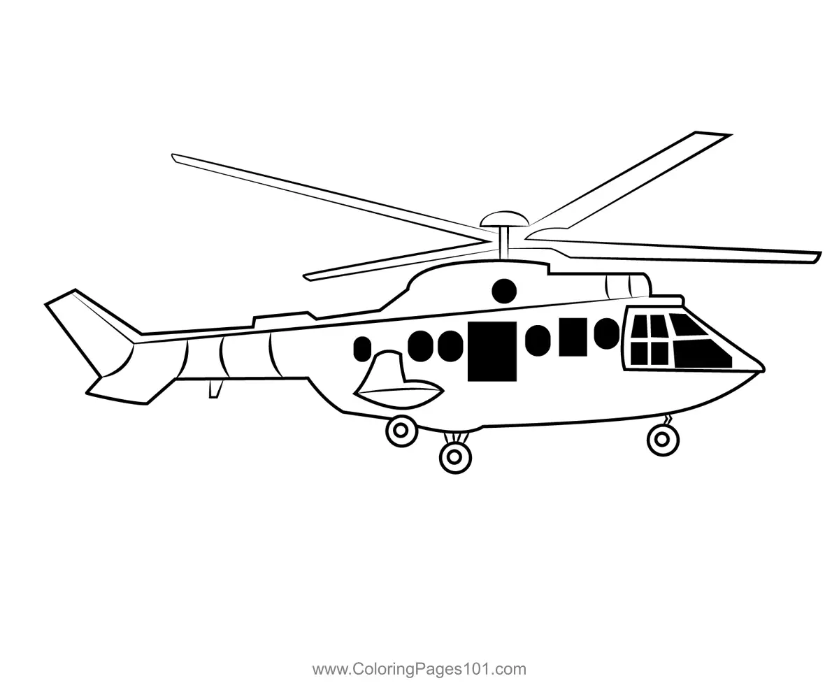 Helicopters Coloring Pages 6