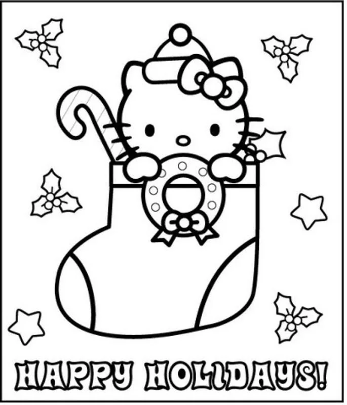 Hello Kitty Christmas Coloring Pages 10