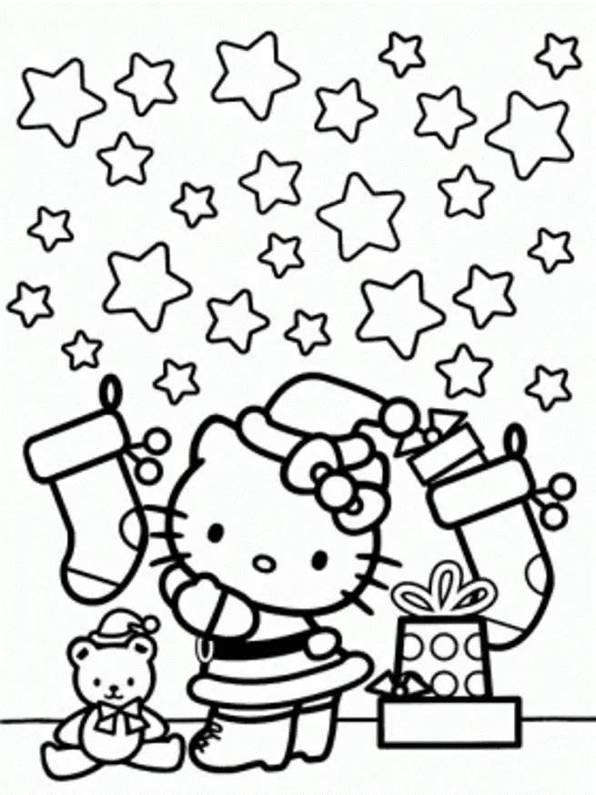 Hello Kitty Christmas Coloring Pages 11