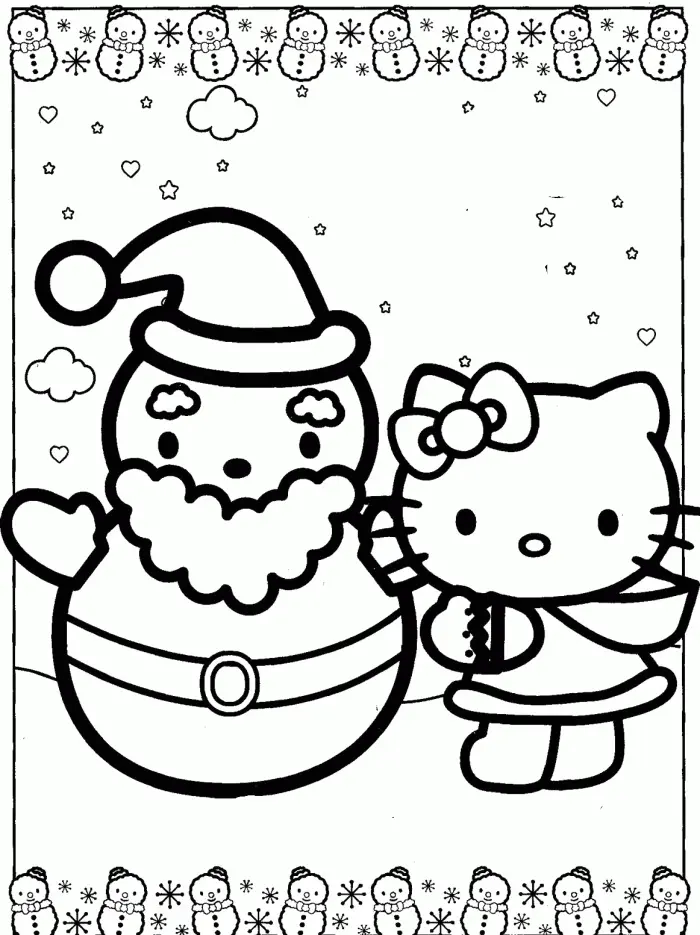 Hello Kitty Christmas Coloring Pages 13